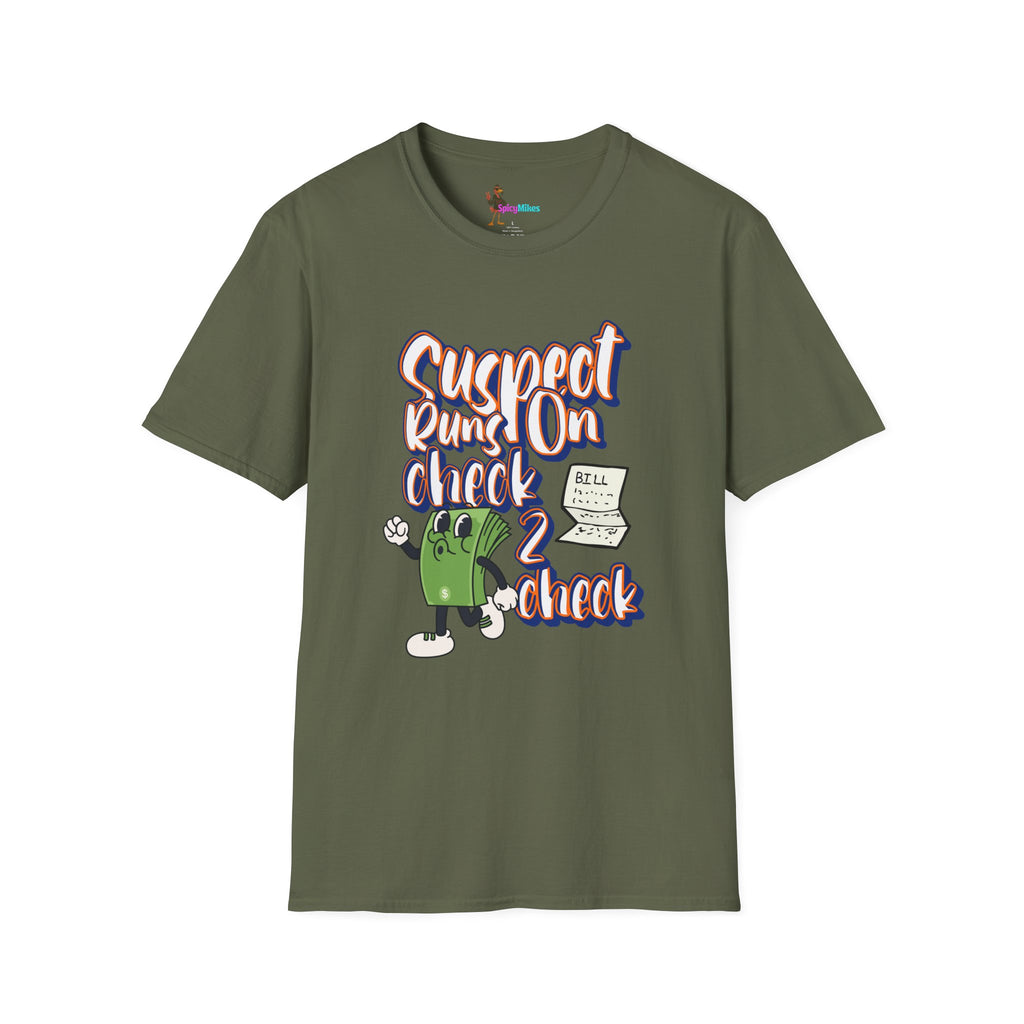 Suspect Runs On...Check 2 Check Graphic Tee