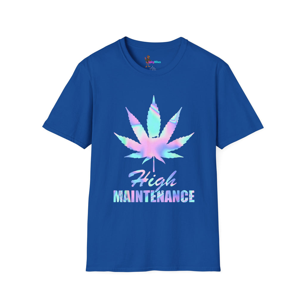High Maintenance Pastel Tie-Dye Cannabis Leaf Tee
