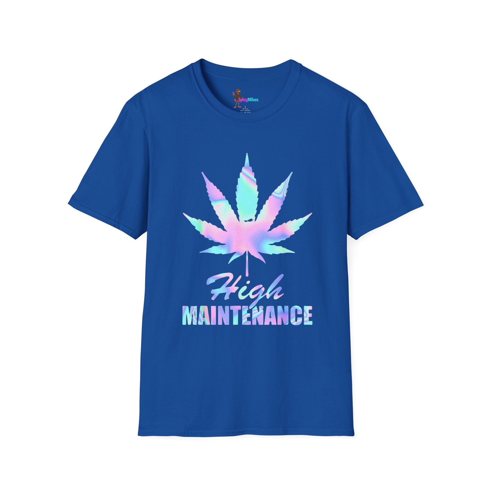 High Maintenance Pastel Tie-Dye Cannabis Leaf Tee