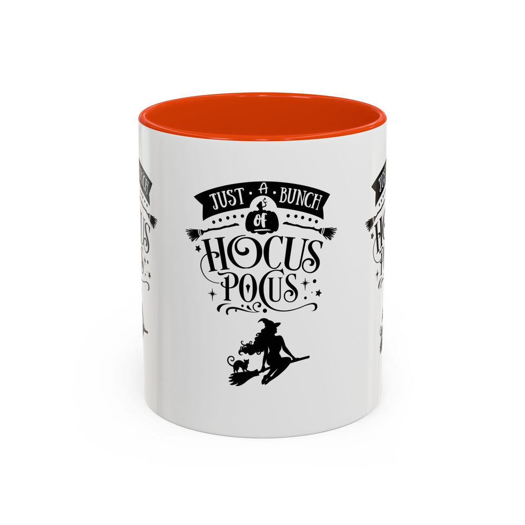 Halloween Just A Bunch Of Hocus Pocus Colored Rimmed Mug
