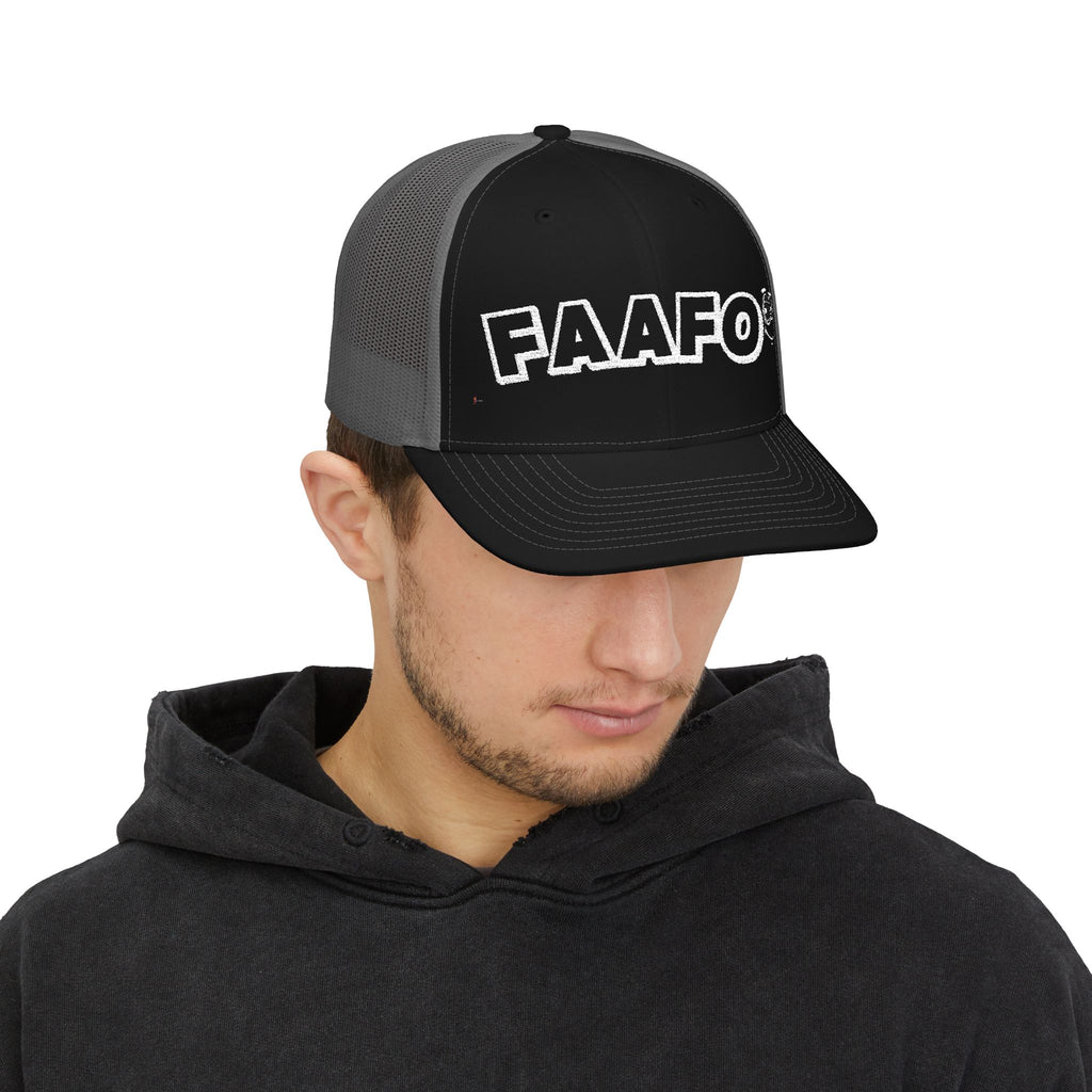 Bold FAAFO Logo Snapback Embroidered Trucker Cap