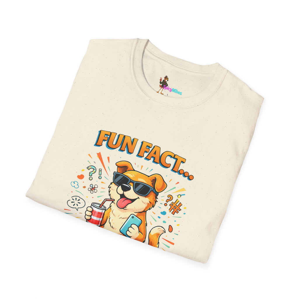 Fun Fact I Don't Care Funny Sunglasses Dog Graphic Tee