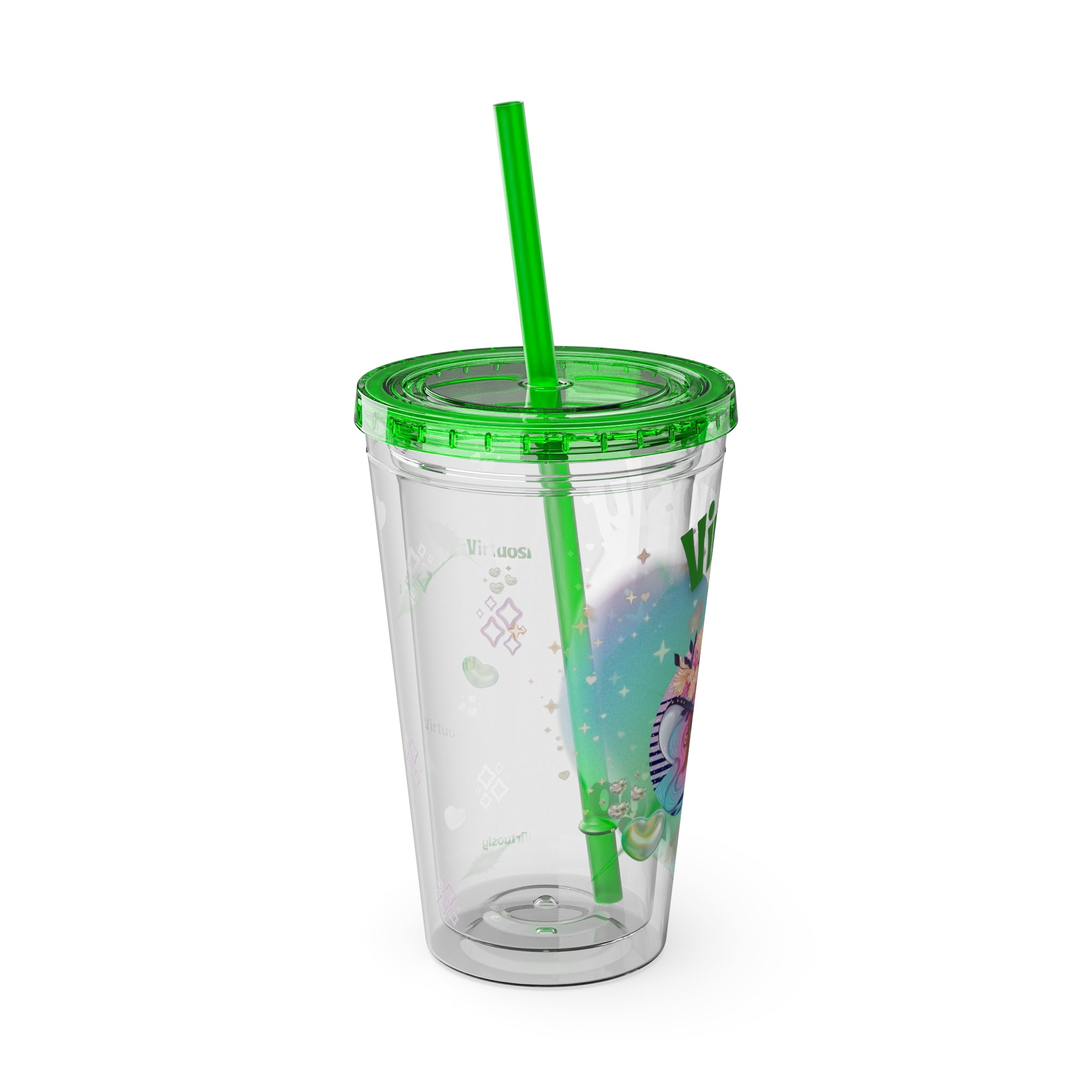Virtuosly Virgo Zodiac Sunsplash Tumbler with Straw 16oz