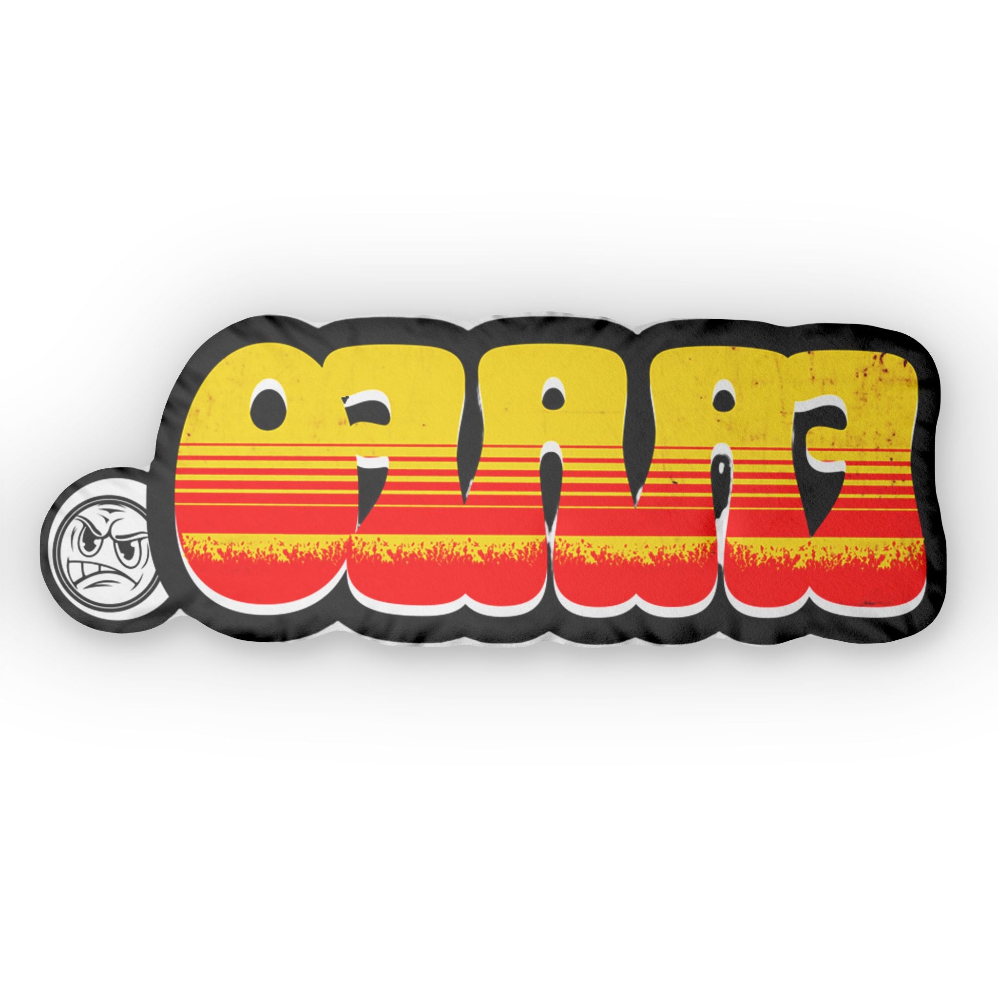 FAAFO Fired Up Custom Shaped Sunset Graphic Throw Pillow