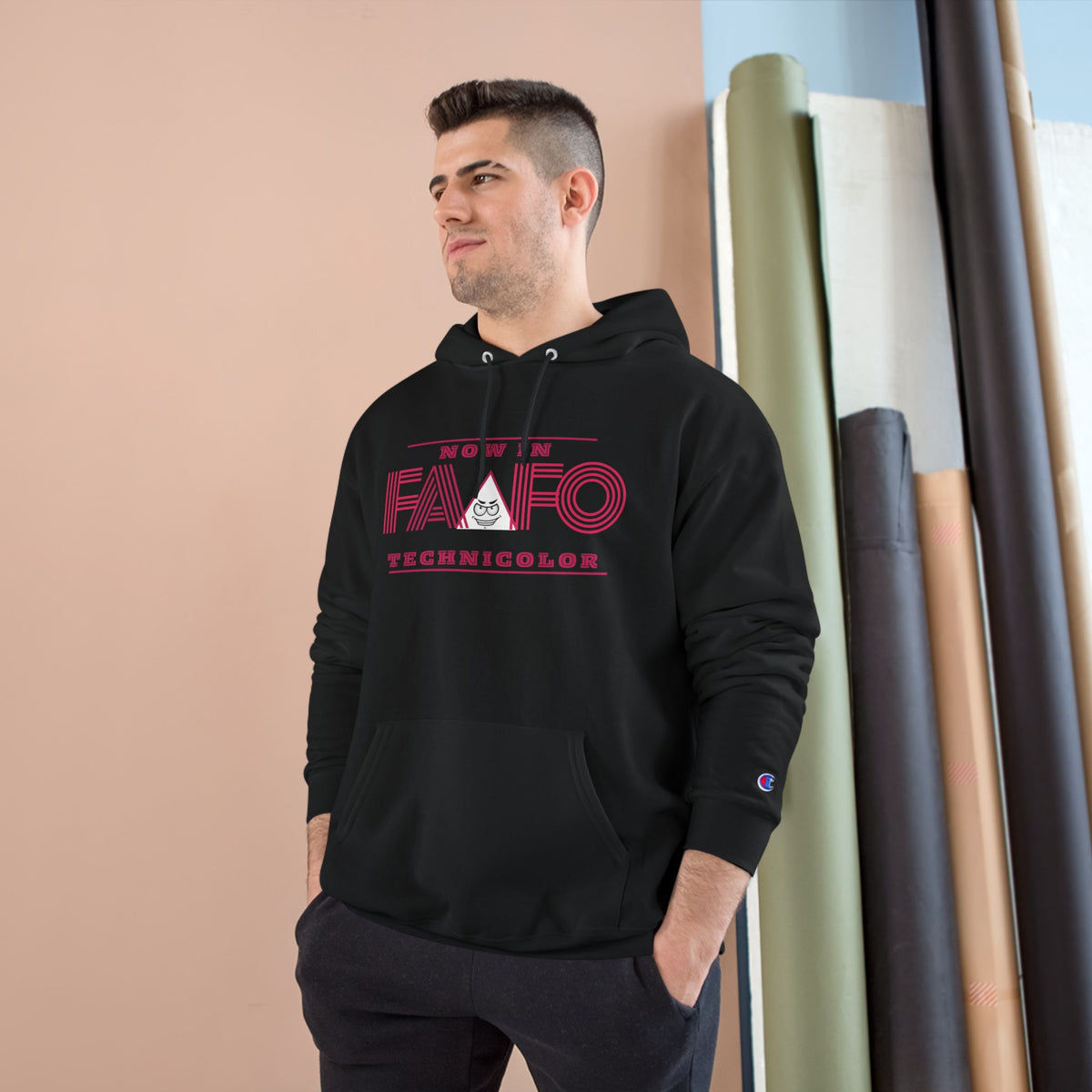 Now in Technicolor FAAFO Bold Champion Hoodie