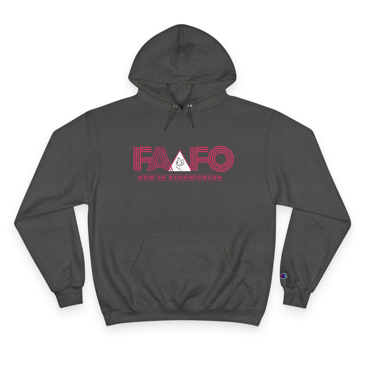 FAAFO Now In Technicolor Simple Champion Pullover Hoodie