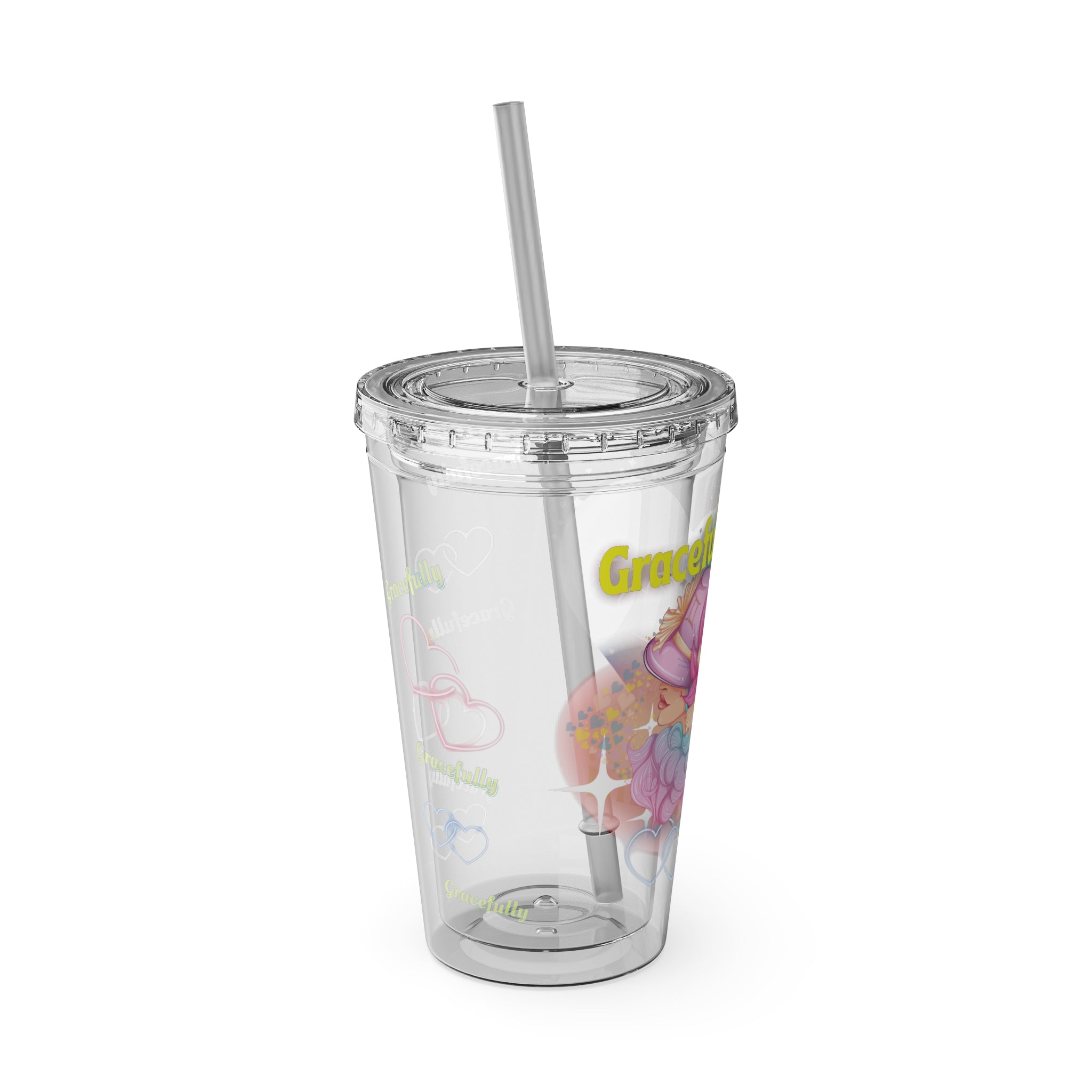 Gracefully Gemini Zodiac Sunsplash Tumbler with Straw 16oz