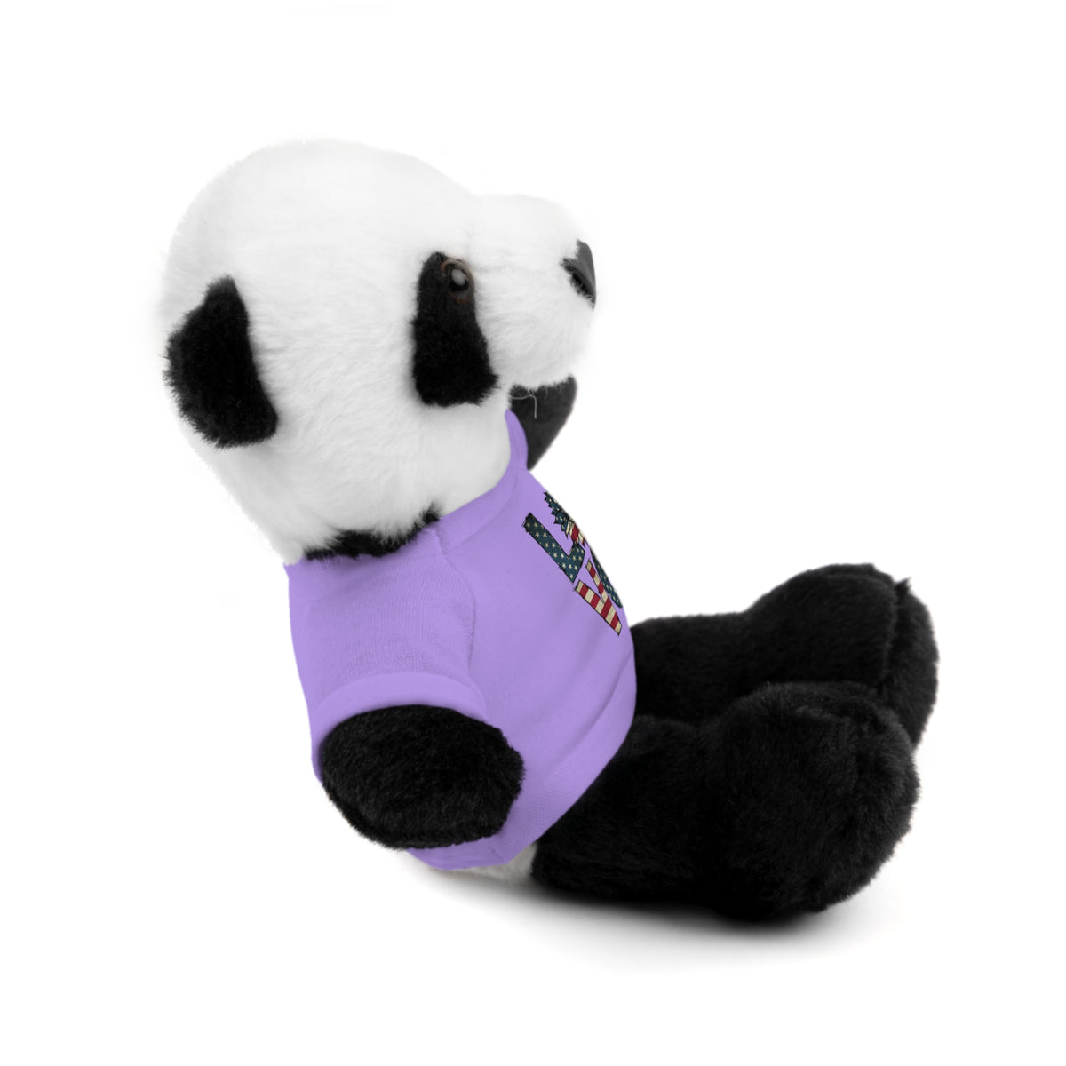 Patriotic 'LOVE' Plush Bear with Tee — Cute Stuffed Animal Gift