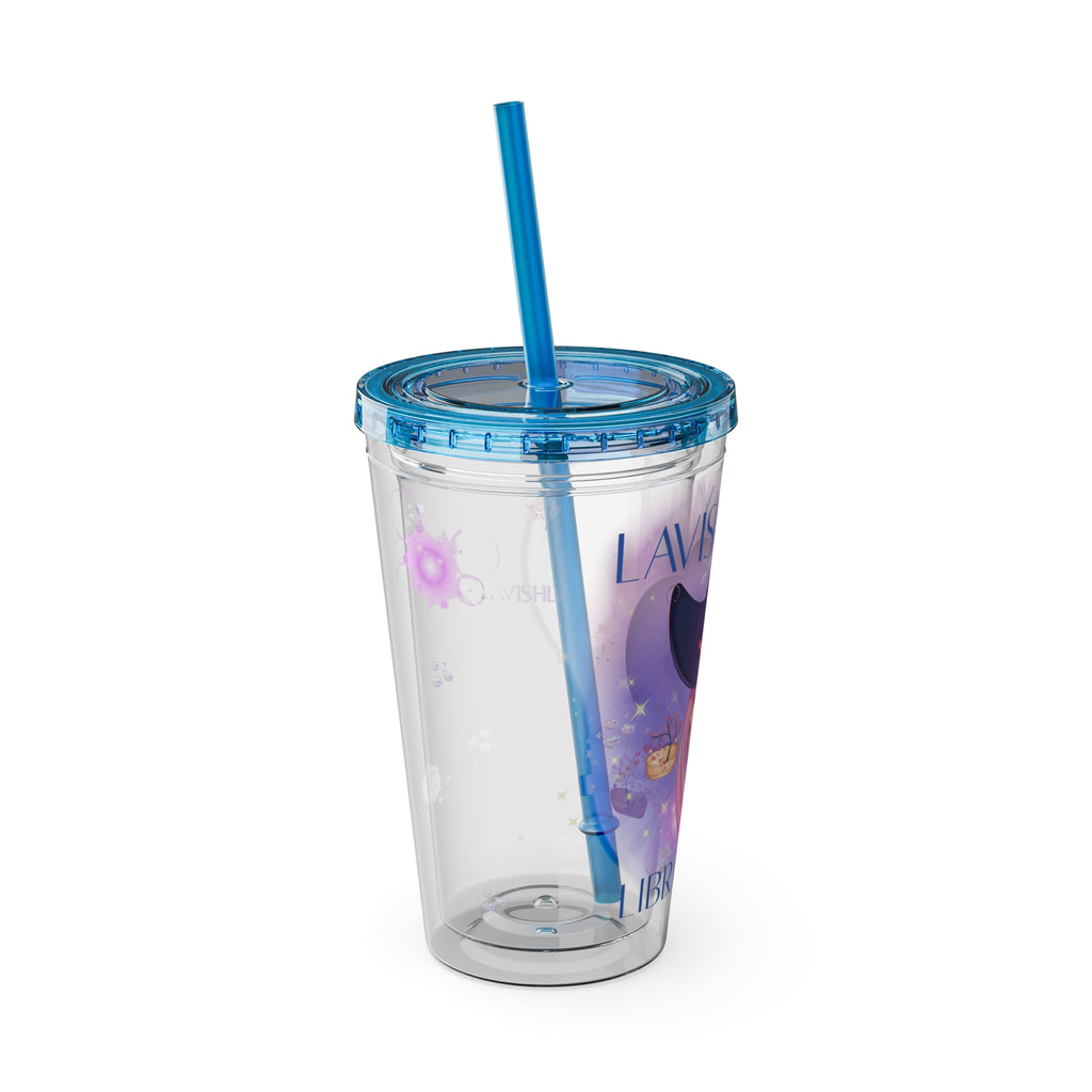 Lavishly Libra Zodiac Sunsplash 16oz Tumbler with Straw