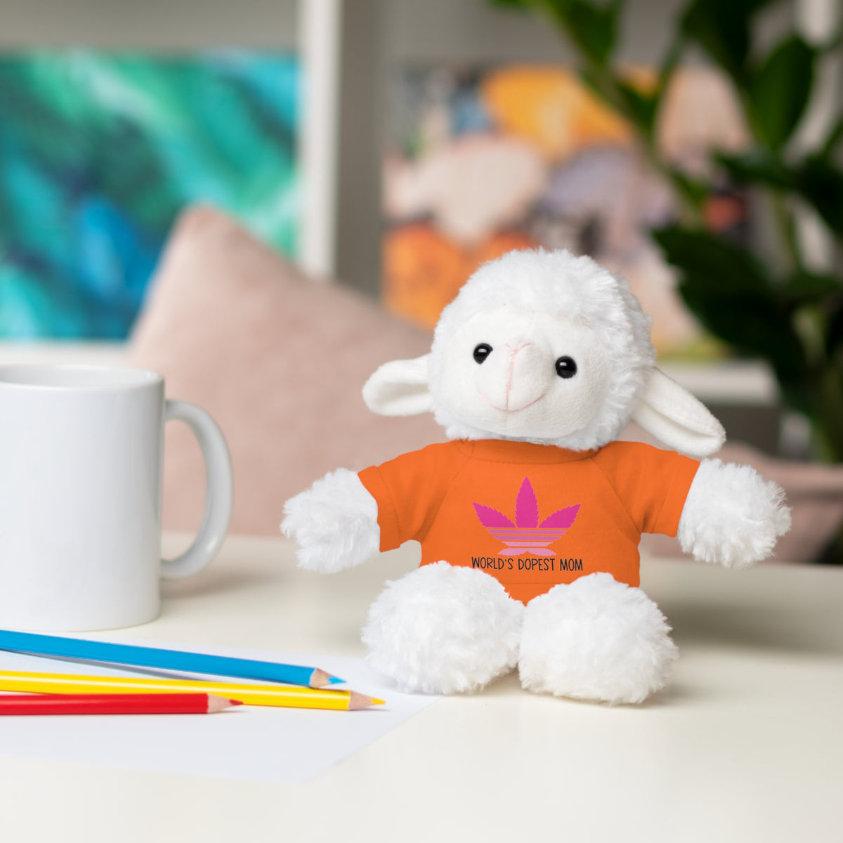 Teddy Bear – "World's Dopest Mom" Adult Plush with Tee for 420 moms