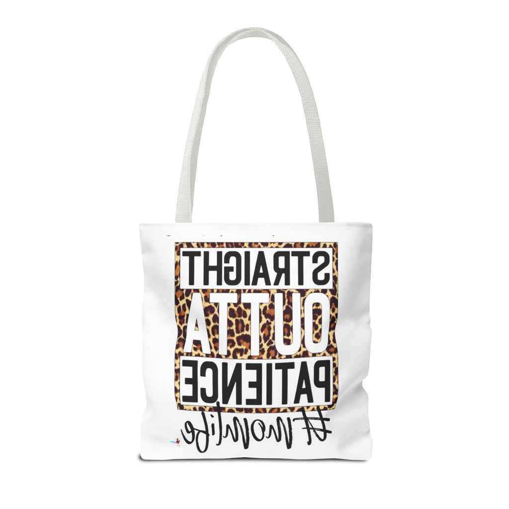 Straight Outta Patience #MomLife  Leopard Tote Bag Funny Mom Gift