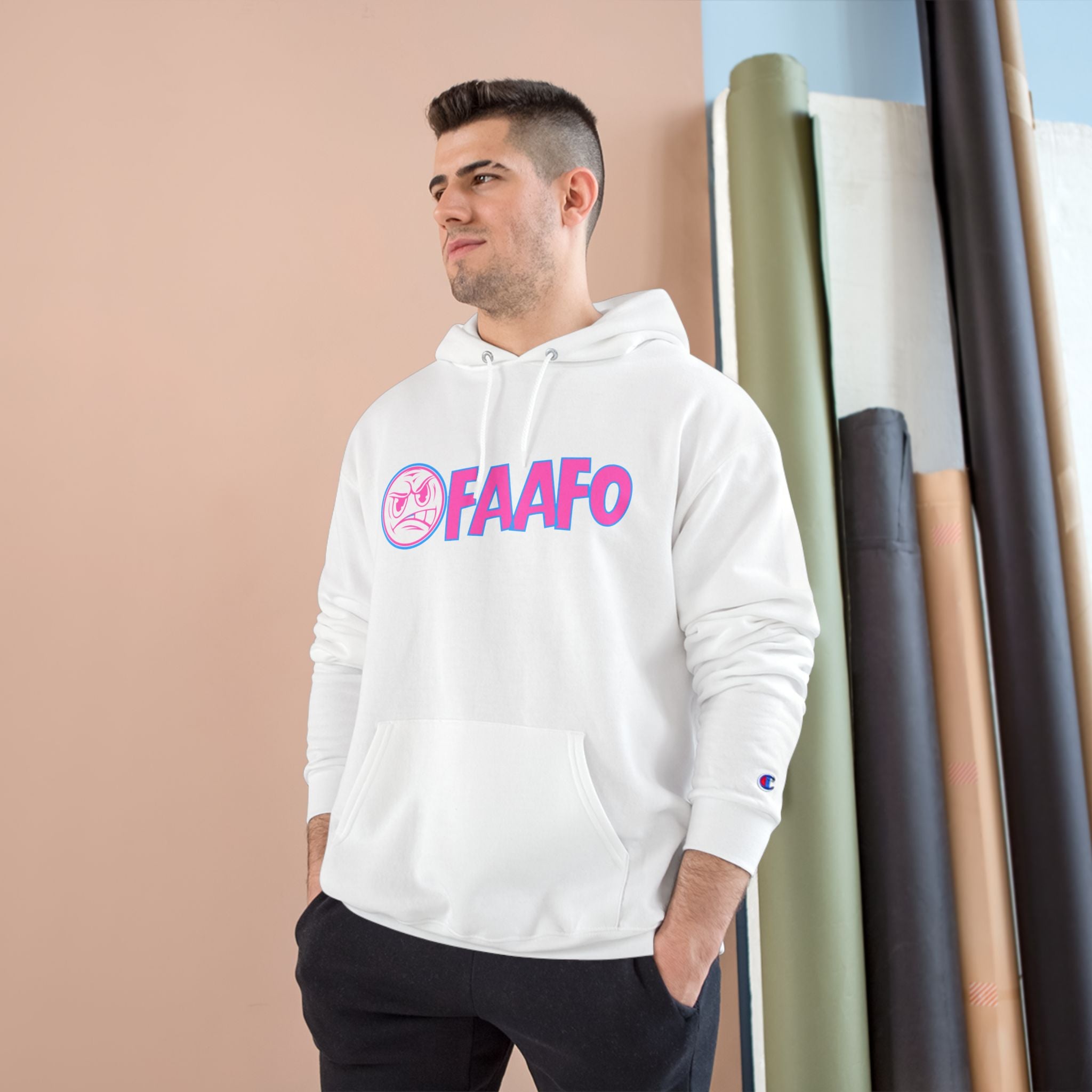 FAAF0 "Try Me" Bright Logo Champion Hoodie