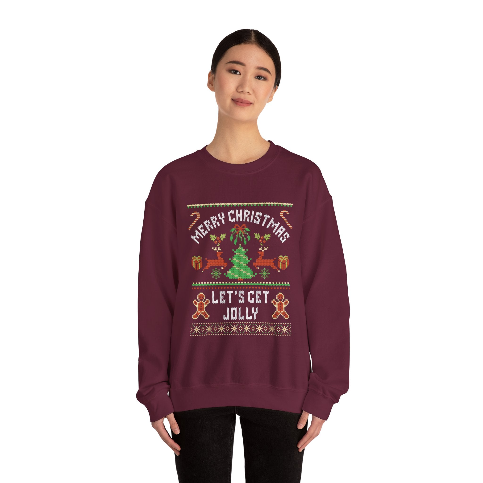 Christmas 'Let's Get Jolly' Crewneck Ugly Sweatshirt