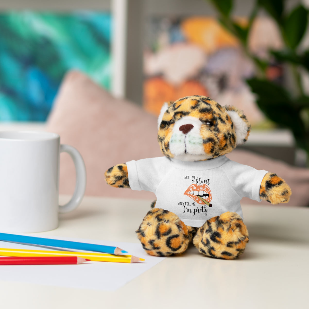 Plush Bear for adults with Tee — "Tell Me I'm Pretty" 420 Teddy