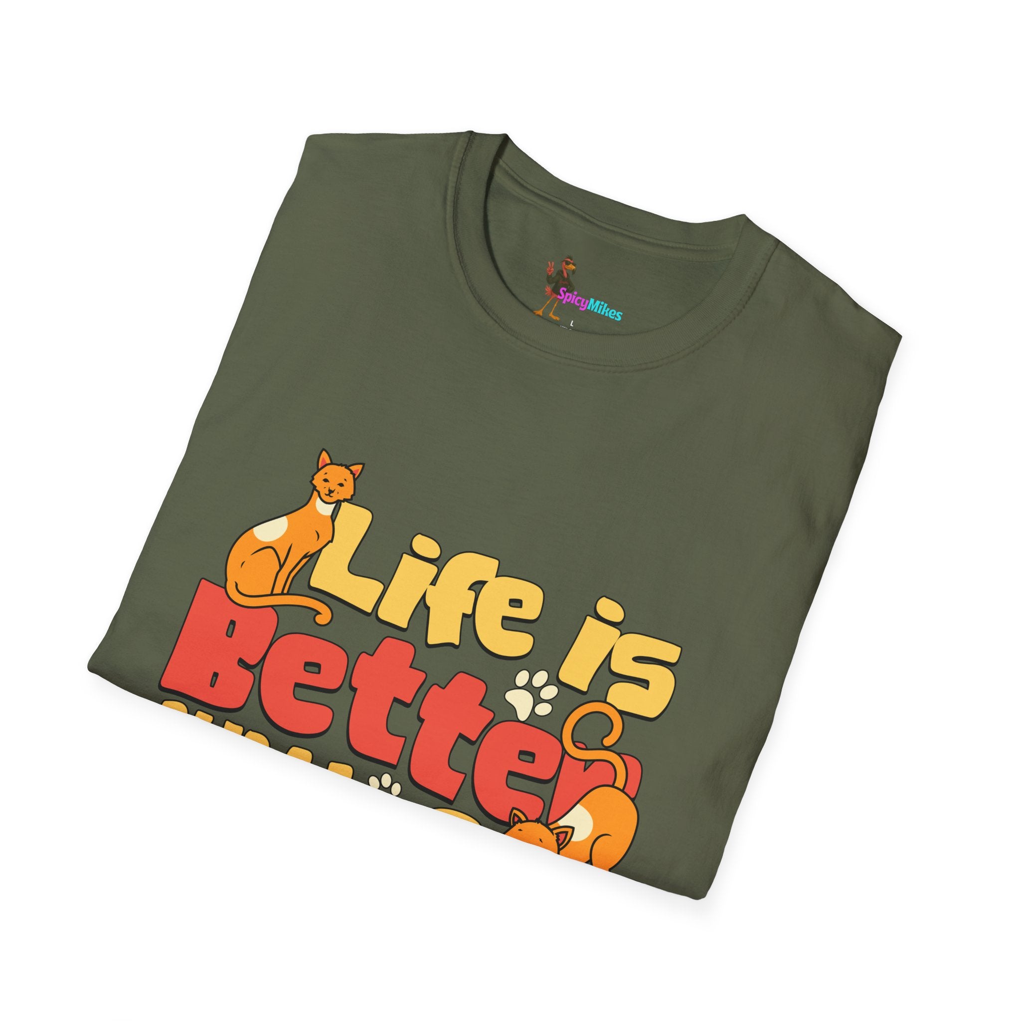 Life Is Better With Cats T-Shirt — Cute Cat Lover Tee
