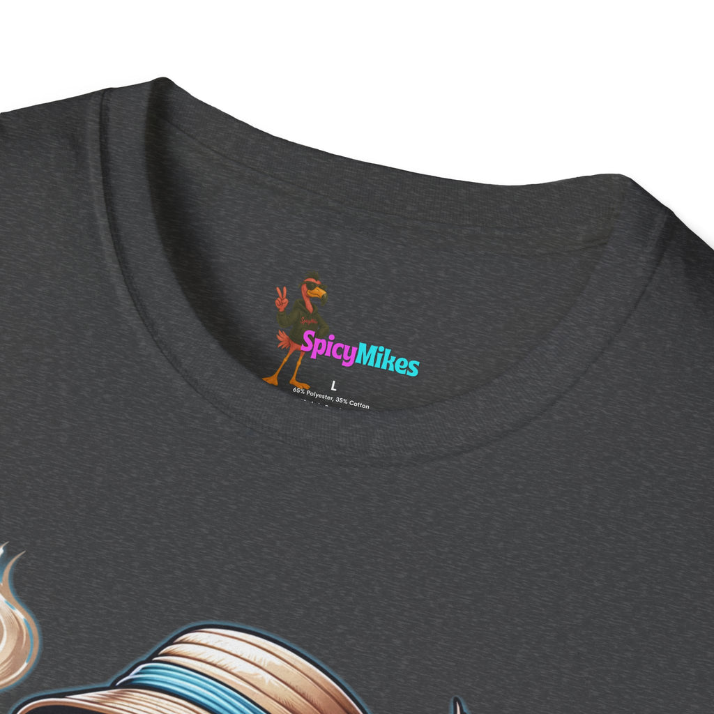 Smoking Skull "Burn With Confidence" Graphic Tee — Retro Skeleton Smoking Design