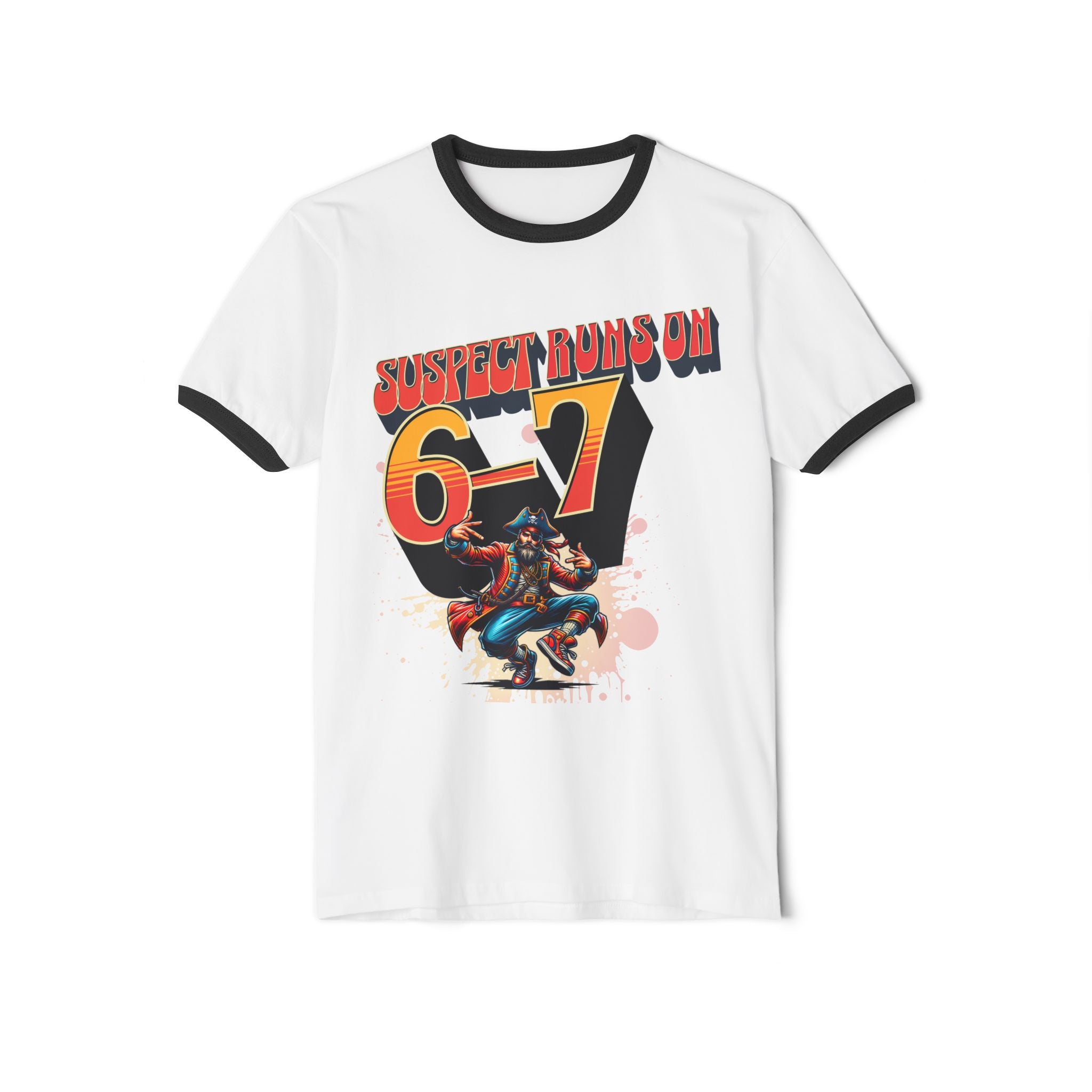 Suspect Runs On 6-7 Pirates Ringer Tee