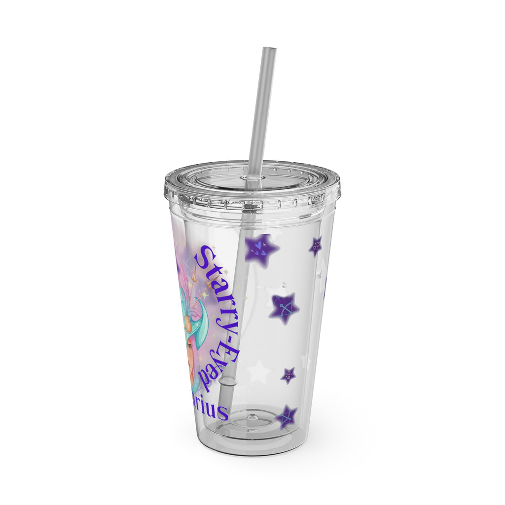 Starry-Eyed Sagittarius Zodiac Sunsplash Tumbler 16oz