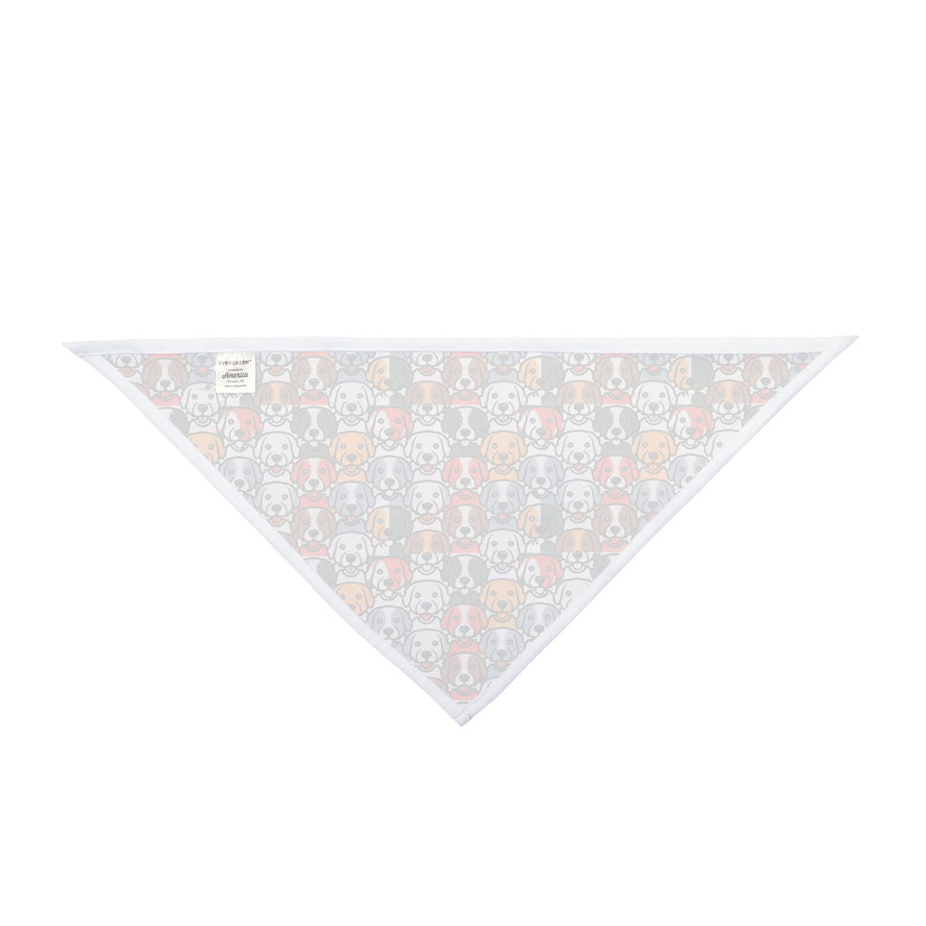 Art Deco Dog Faces Patterned Pet Bandana — Cute Colorful Puppy Print for Small & Large Dogs