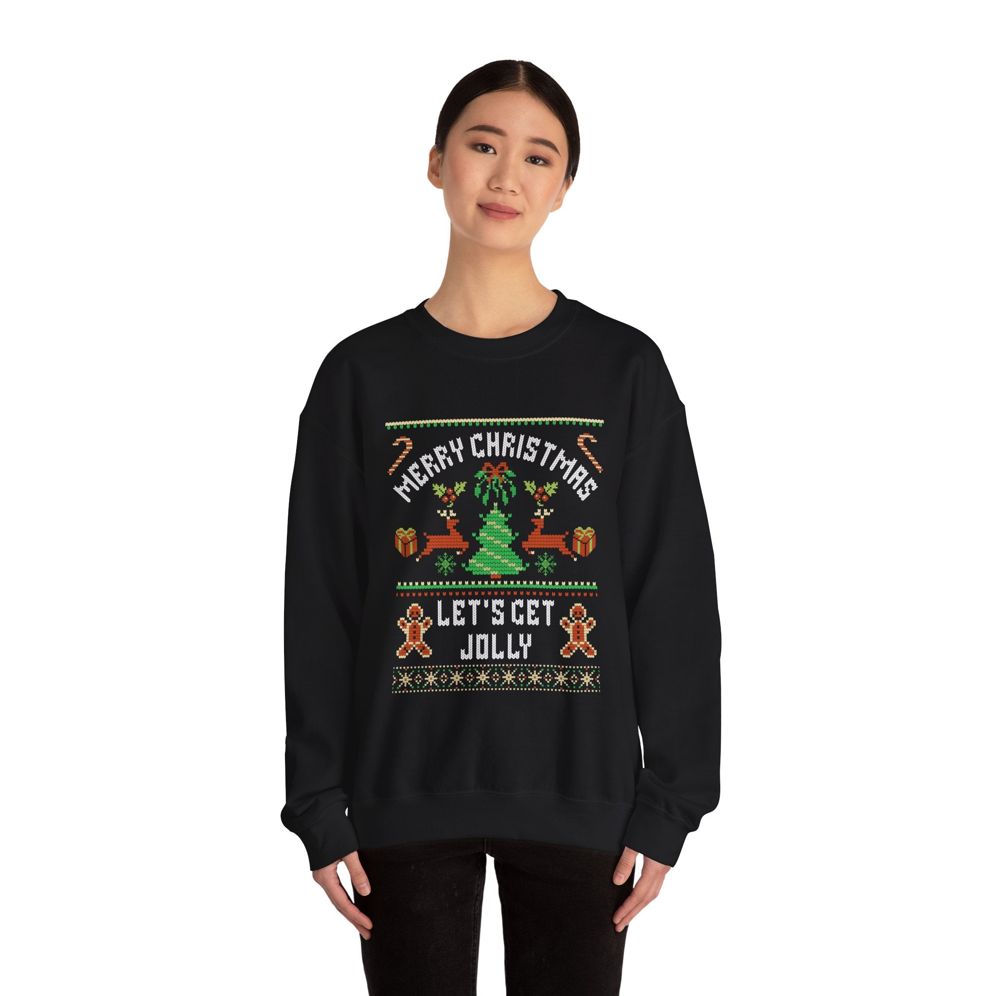 Christmas 'Let's Get Jolly' Crewneck Ugly Sweatshirt