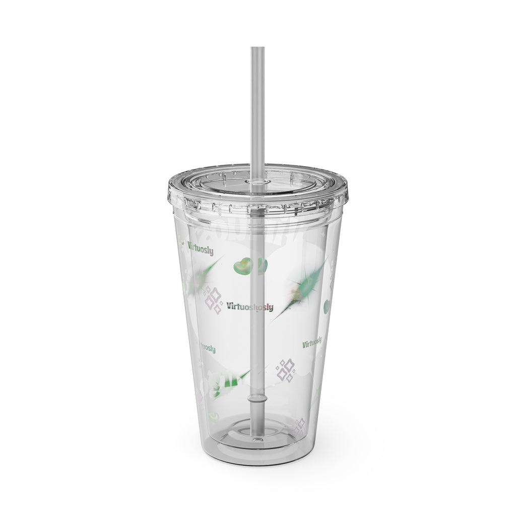 Virtuosly Virgo Zodiac Sunsplash Tumbler with Straw 16oz