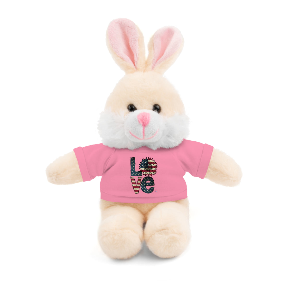 Patriotic 'LOVE' Plush Bear with Tee — Cute Stuffed Animal Gift
