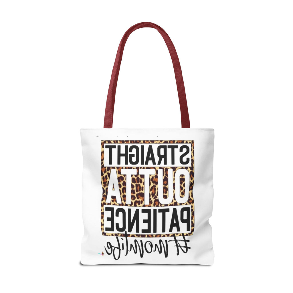 Straight Outta Patience #MomLife  Leopard Tote Bag Funny Mom Gift