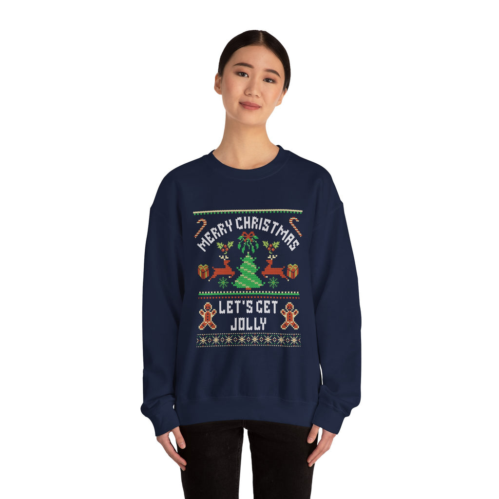 Christmas 'Let's Get Jolly' Crewneck Ugly Sweatshirt