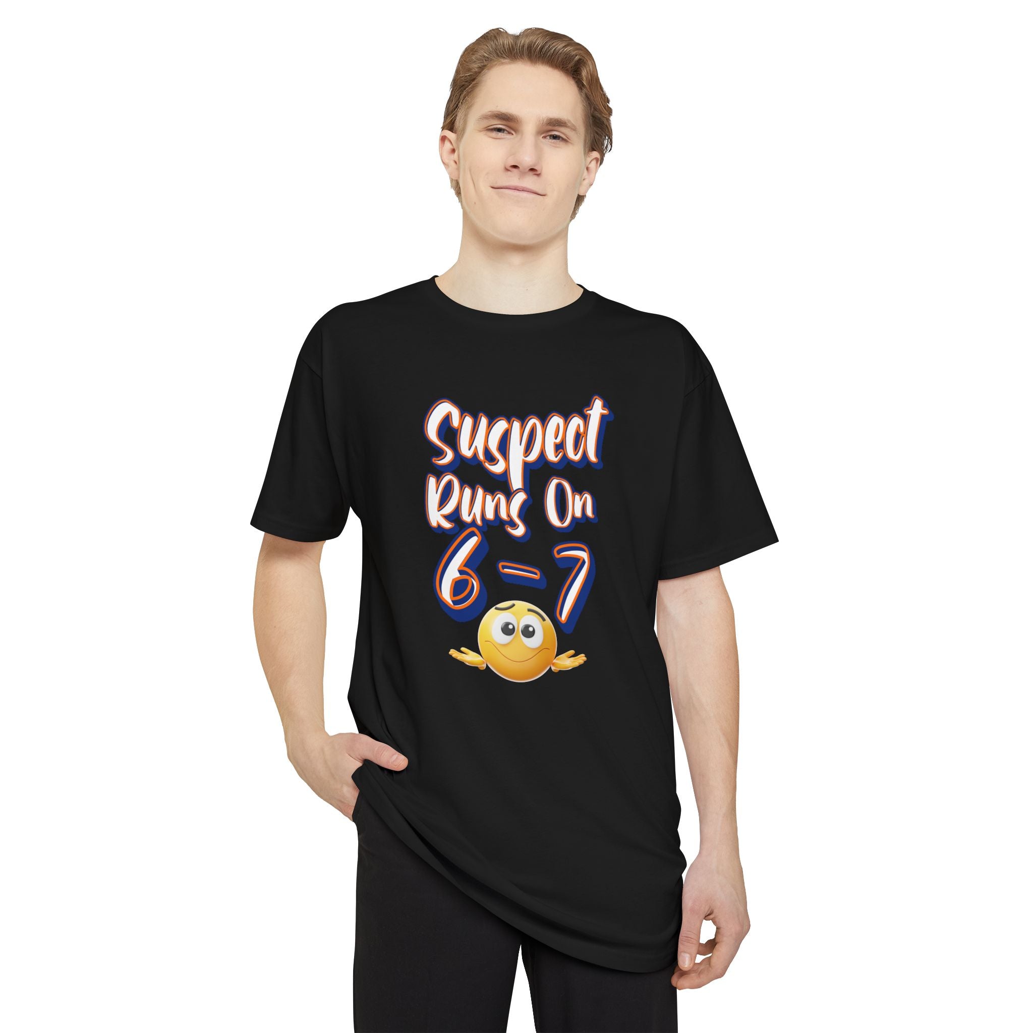 Suspect Runs On...6-7 Meme Style Graphic Tee