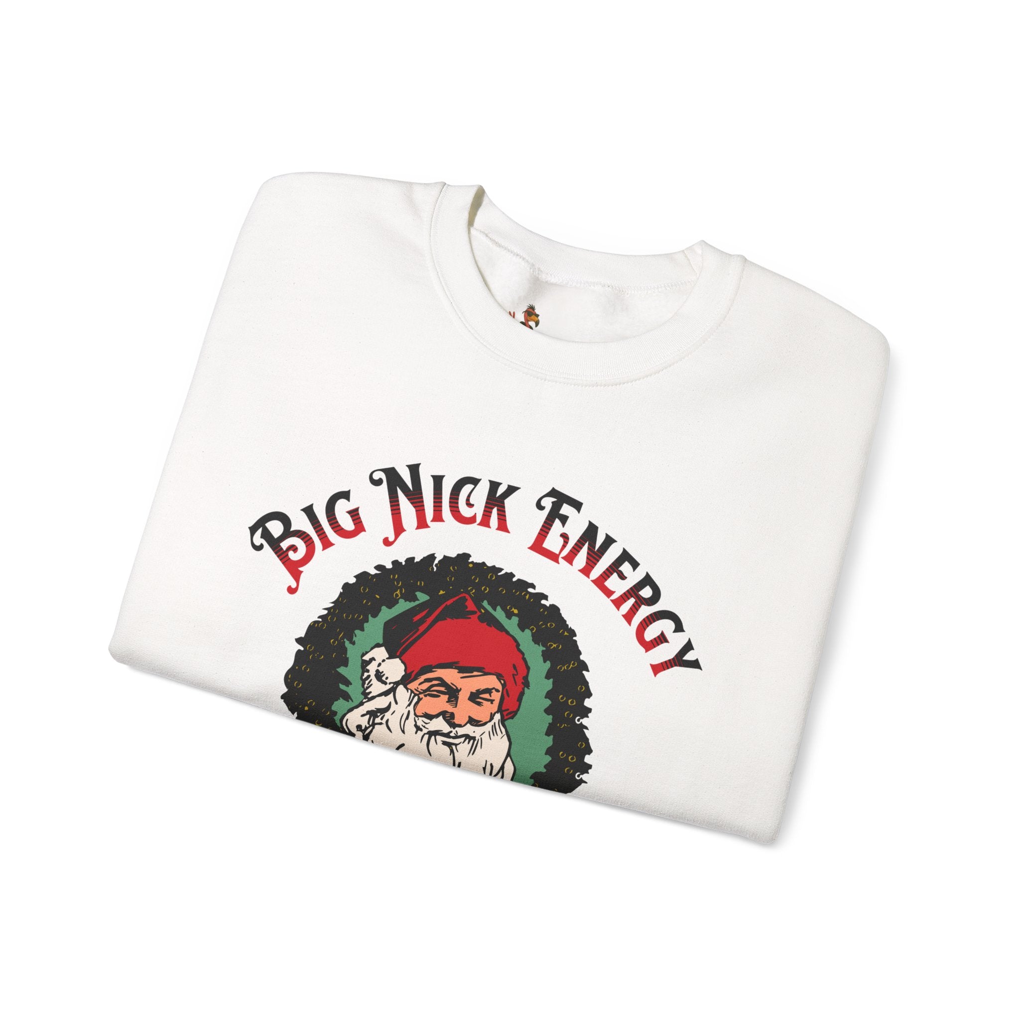 Big Nick Energy Wreath 'I Got Fat Sacks' Vintage Santa Christmas Crewneck
