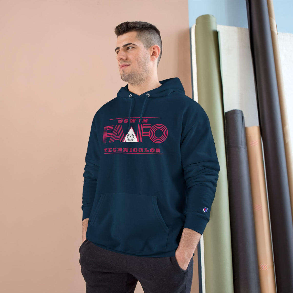 Now in Technicolor FAAFO Bold Champion Hoodie
