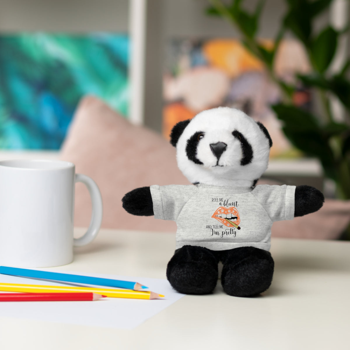 Plush Bear for adults with Tee — "Tell Me I'm Pretty" 420 Teddy