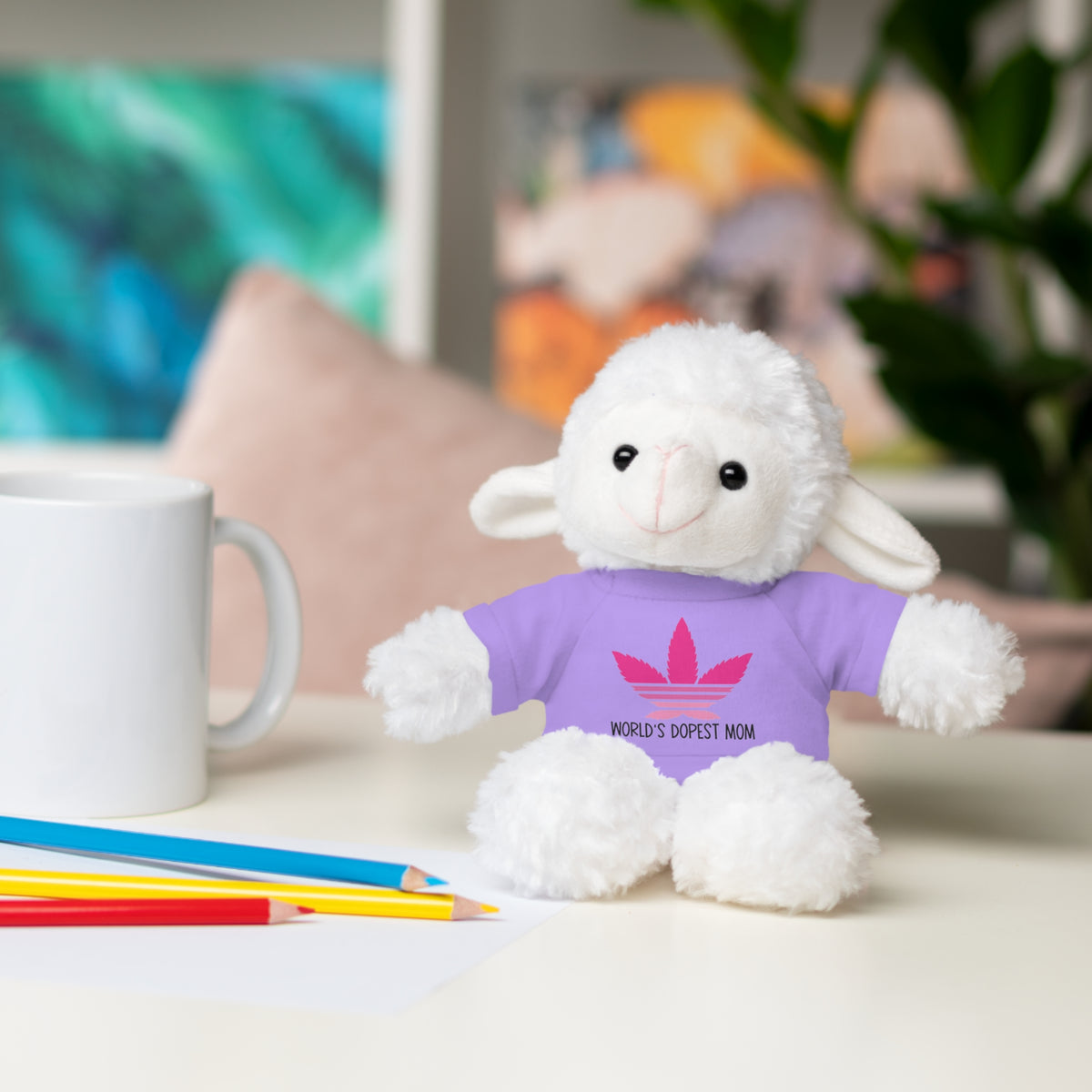 Teddy Bear – "World's Dopest Mom" Adult Plush with Tee for 420 moms