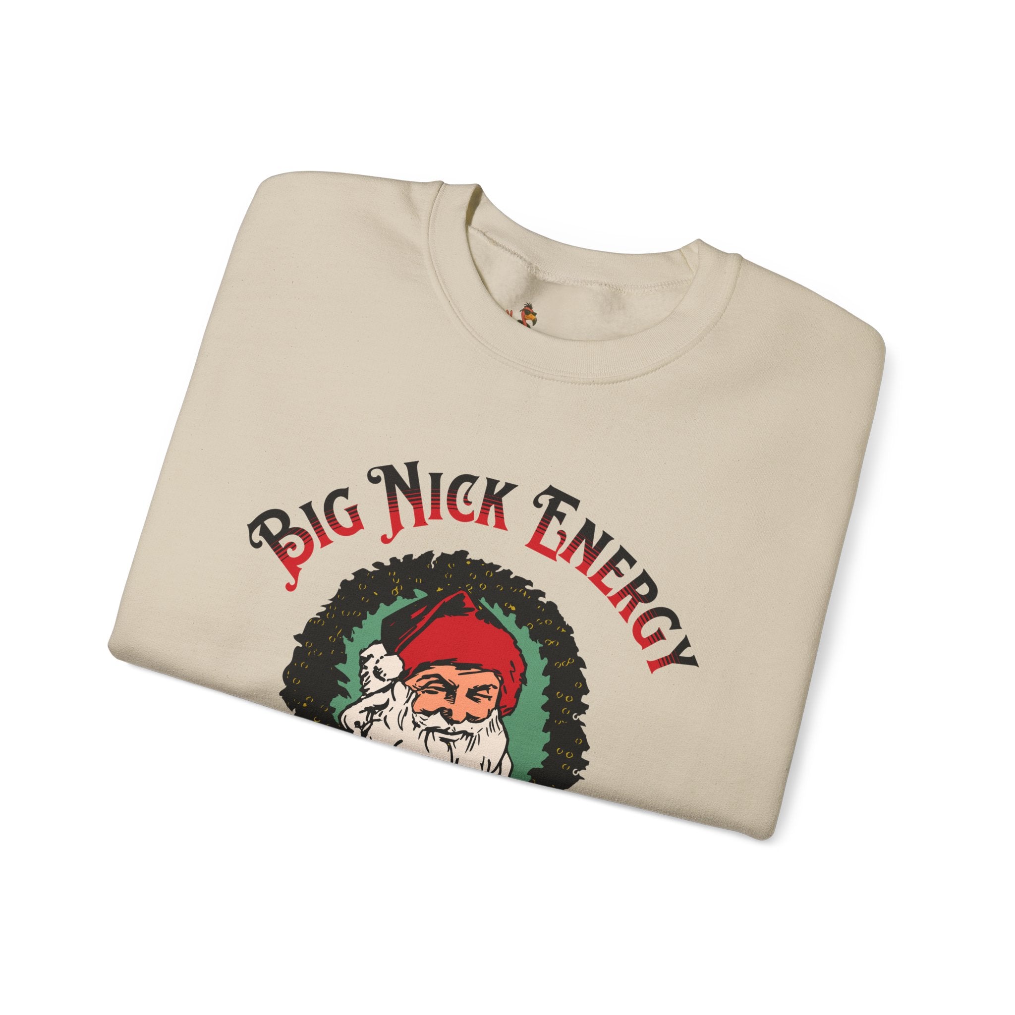 Big Nick Energy Wreath 'I Got Fat Sacks' Vintage Santa Christmas Crewneck