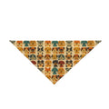 Retro Dog Faces Pet Tie Bandana | Cute Puppy Pattern Neck Scarf
