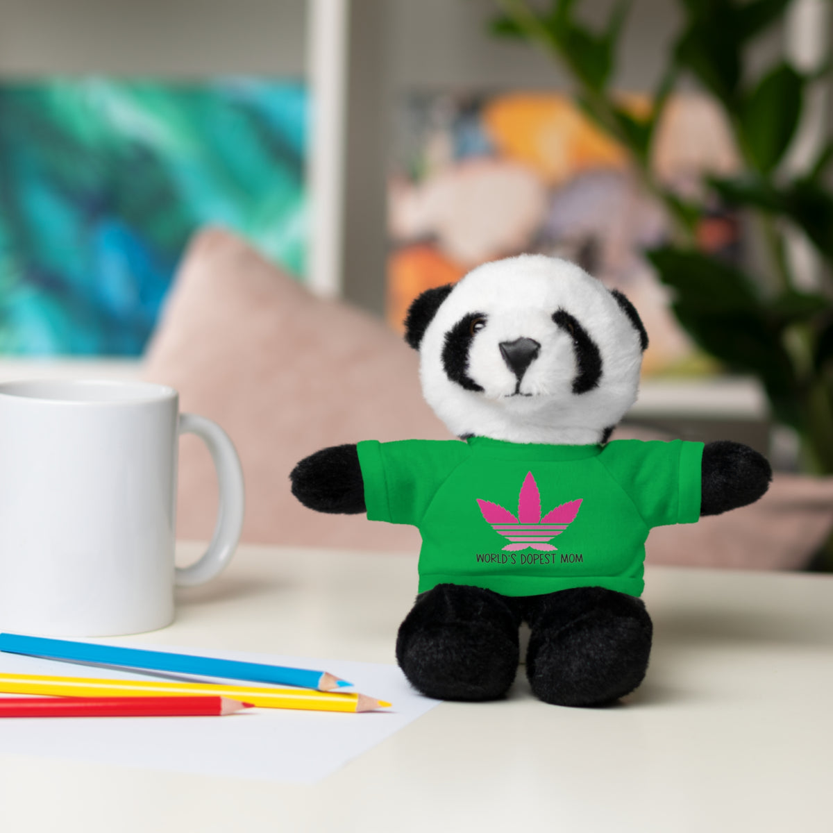 Teddy Bear – "World's Dopest Mom" Adult Plush with Tee for 420 moms