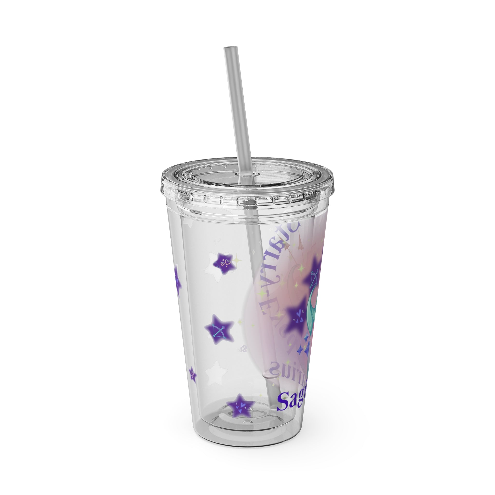 Starry-Eyed Sagittarius Zodiac Sunsplash Tumbler 16oz