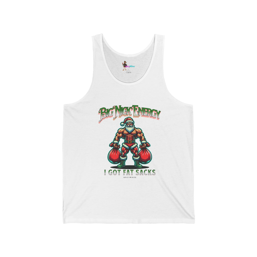 Muscular Santa Tank Top – "I Got Fat Sacks" Holiday Gym Tank