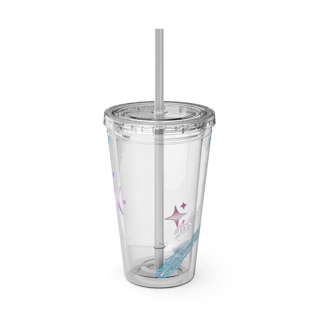 Tastefully Taurus Sunsplash Tumbler with Straw 16oz