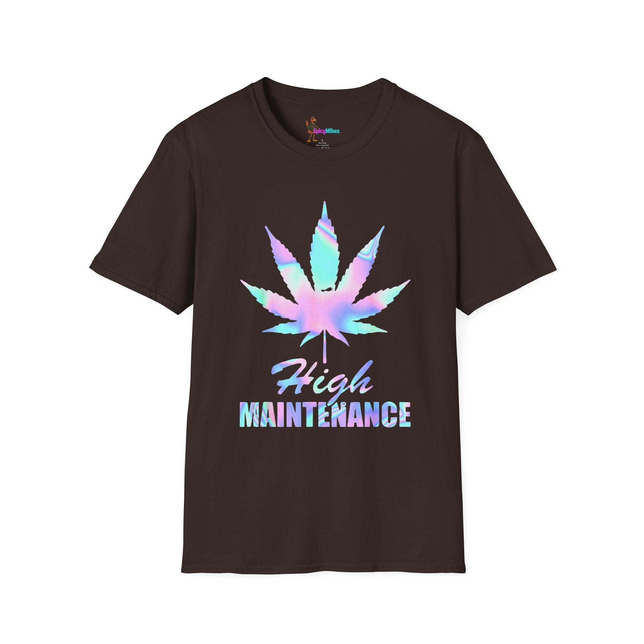 High Maintenance Pastel Tie-Dye Cannabis Leaf Tee