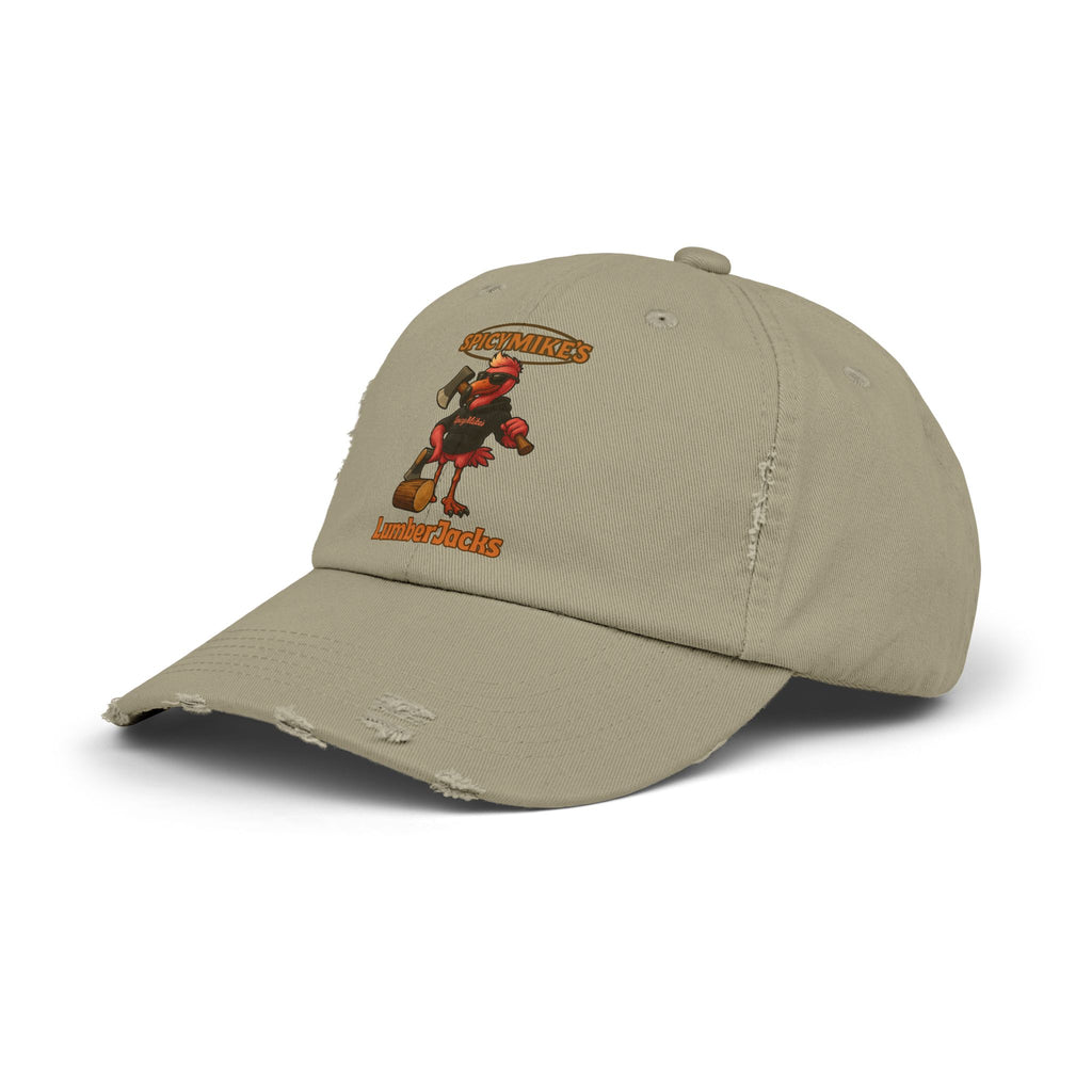 SpicyMike Wood Chop Lumberjack Distressed Cap
