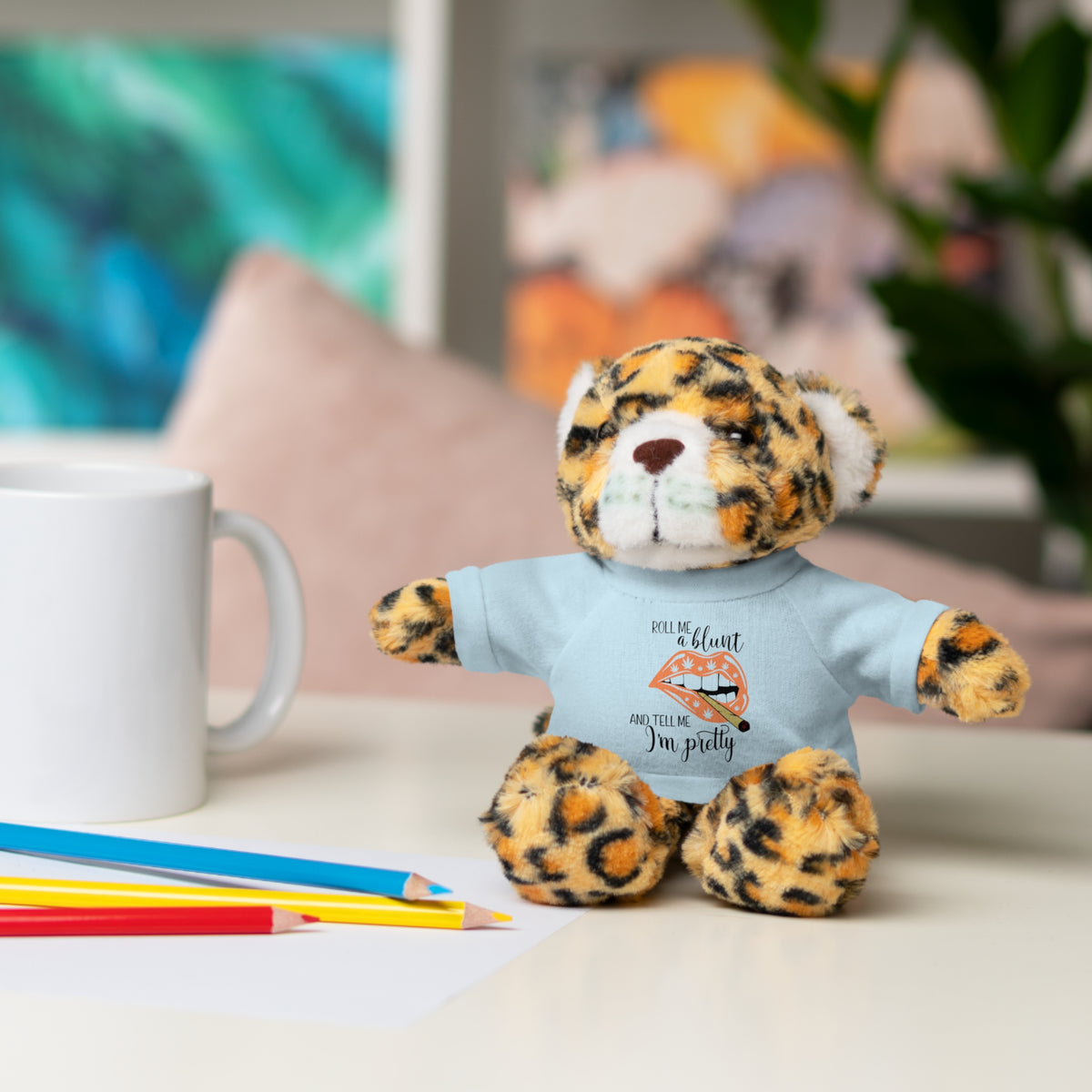 Plush Bear for adults with Tee — "Tell Me I'm Pretty" 420 Teddy