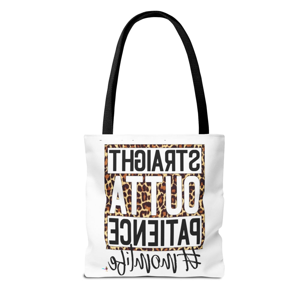 Straight Outta Patience #MomLife  Leopard Tote Bag Funny Mom Gift