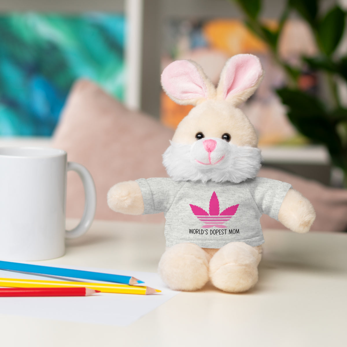 Teddy Bear – "World's Dopest Mom" Adult Plush with Tee for 420 moms