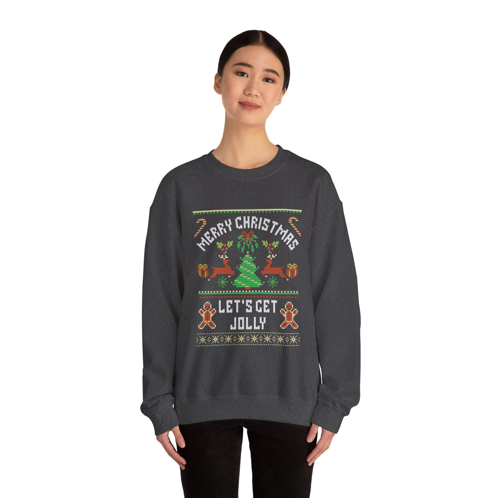 Christmas 'Let's Get Jolly' Crewneck Ugly Sweatshirt