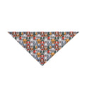 Art Deco Dog Faces Patterned Pet Bandana — Cute Colorful Puppy Print for Small & Large Dogs