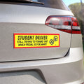 “Still Trying to Figure Out Which Pedal Is for What” Student Driver Car Magnet —