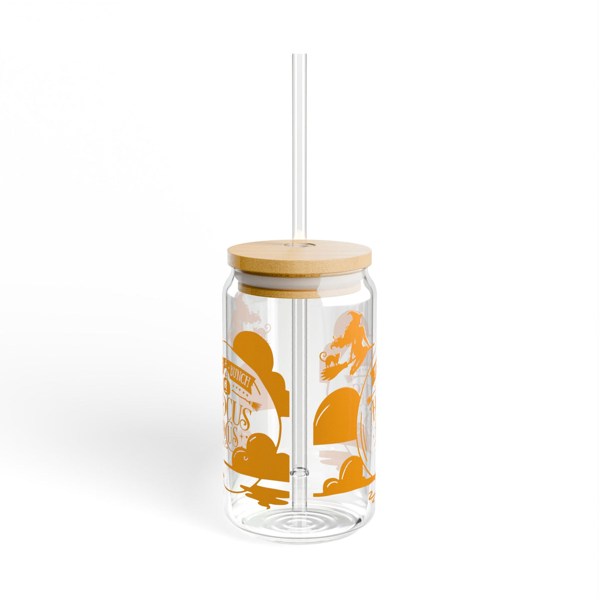 Just A Bunch Of Hocus Pocus Sipper Glass with Lid & Straw