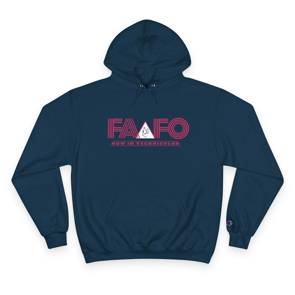 FAAFO Now In Technicolor Simple Champion Pullover Hoodie
