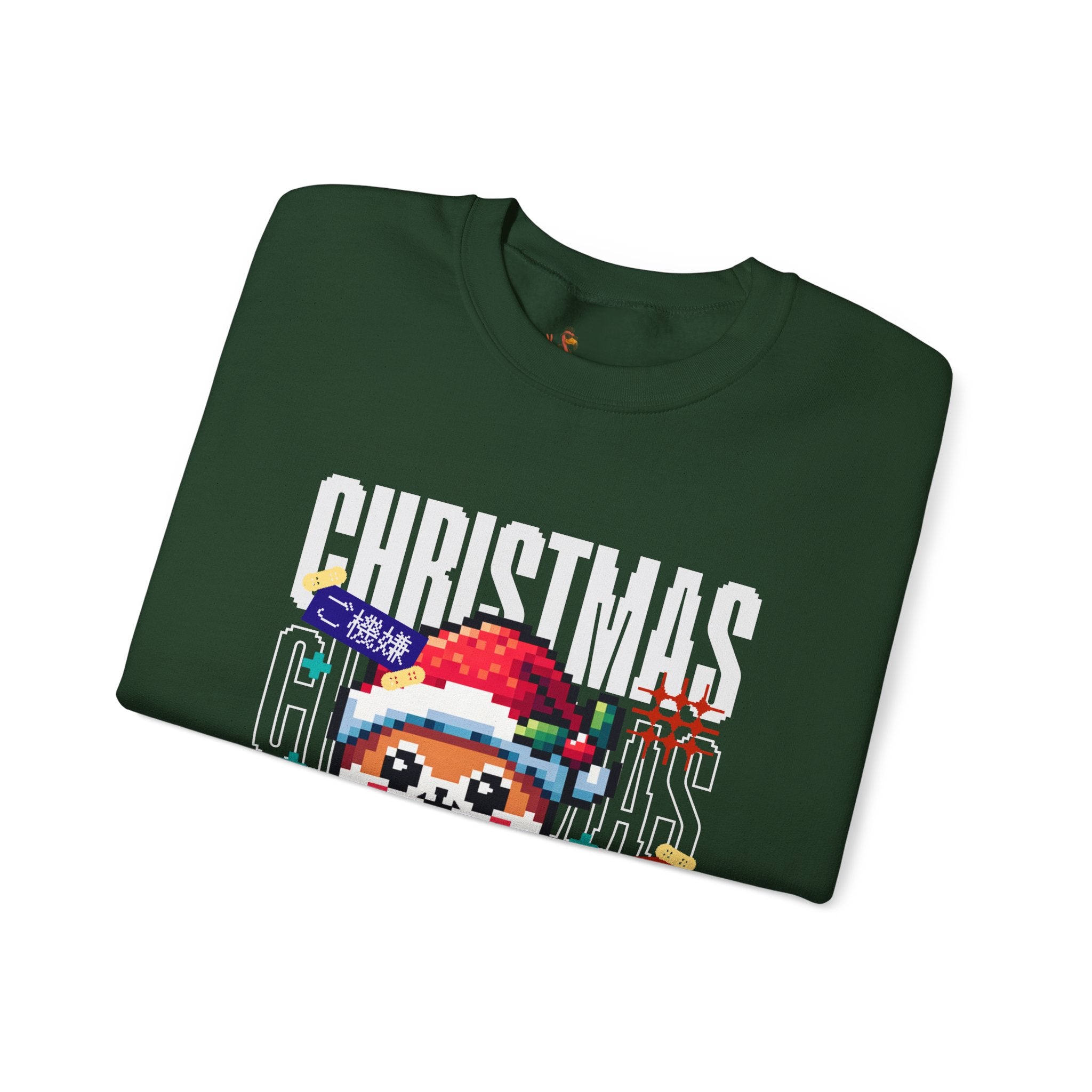 Christmas Pixel Shiba Inu Crewneck Ugly Sweatshirt